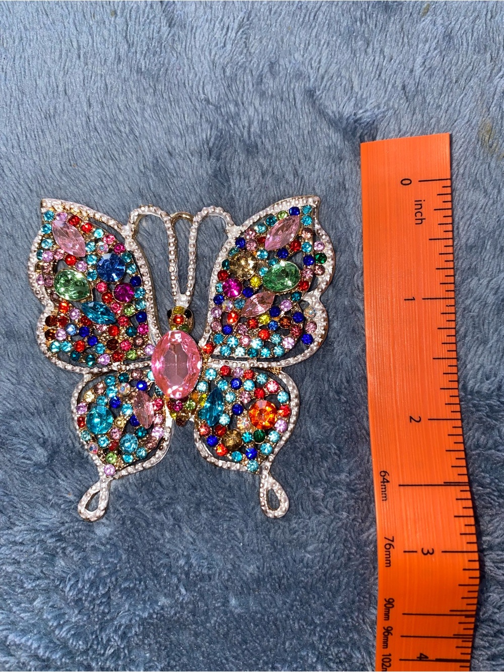 Colorful Crystal Butterfly Ornament- Multicolor Sparkle - Picture 4 of 4